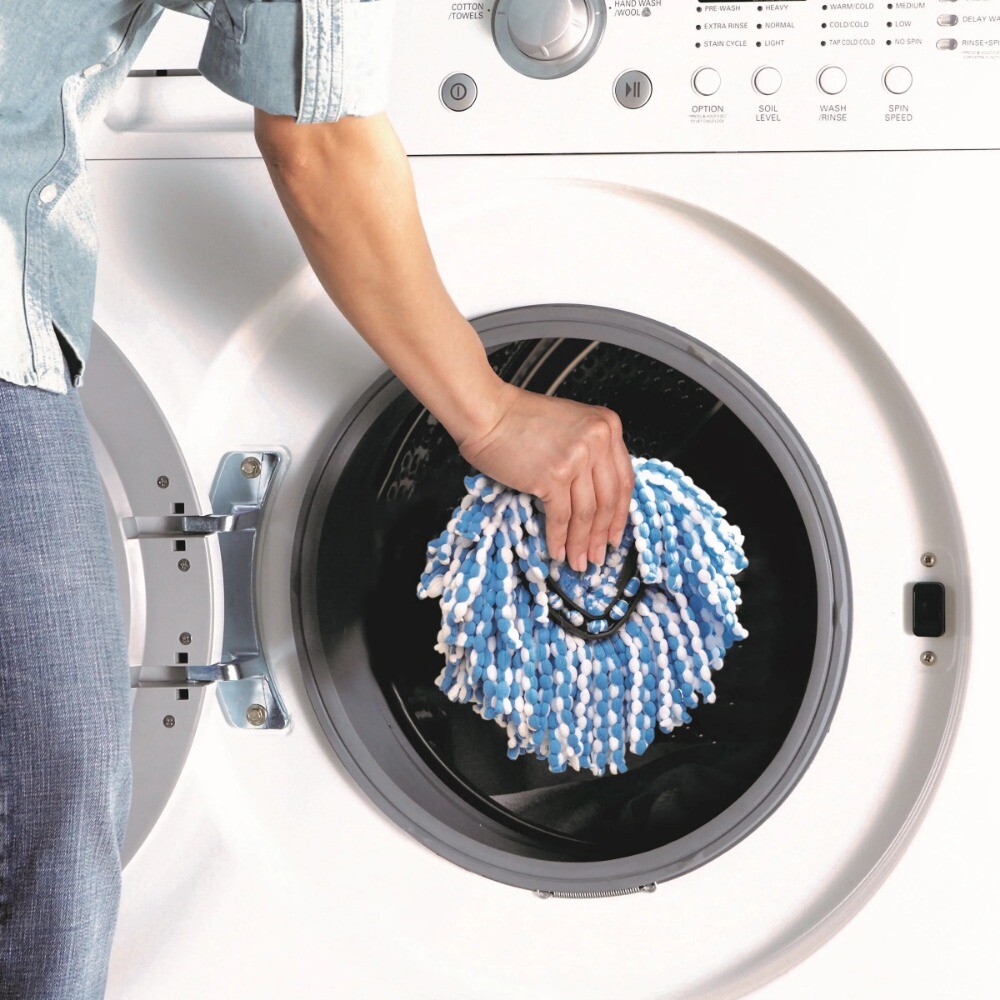 RinseClean Spin Mop Head Replacement, Machine Washable Microfiber Refill