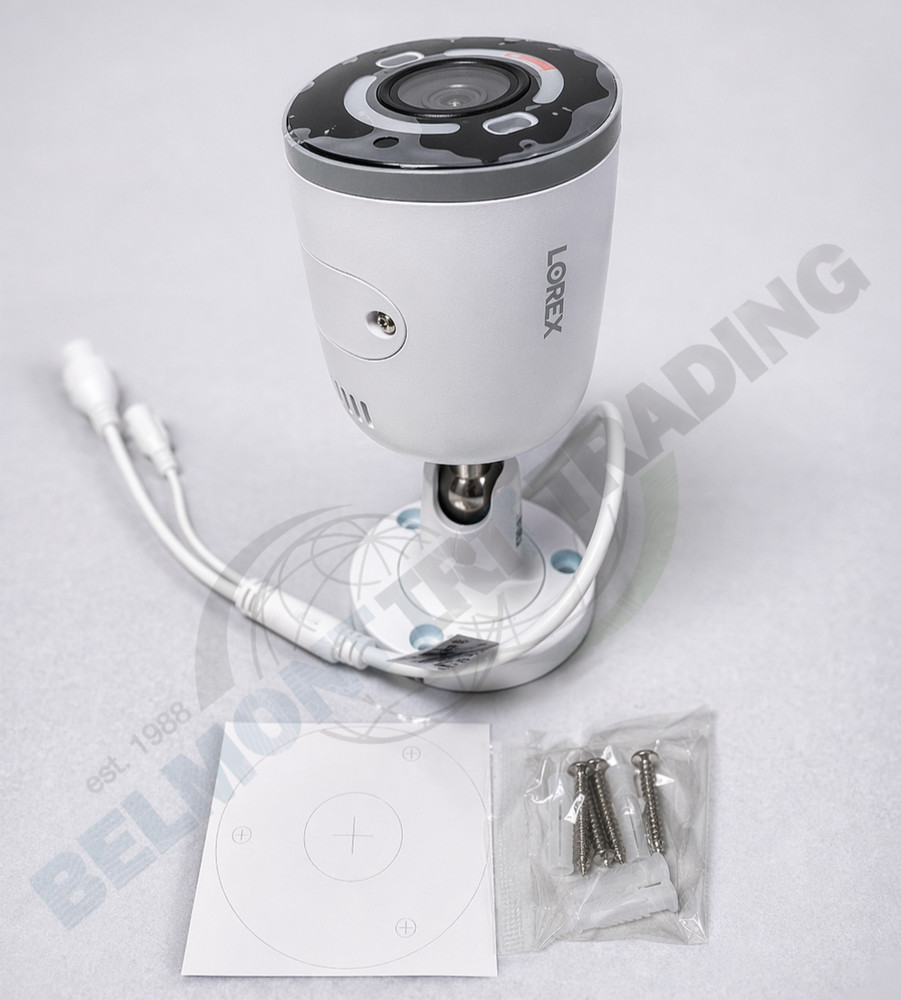 Lorex E895AB 4K 8MP Deterrence Bullet AI PoE IP Wired Add-On Security Camera