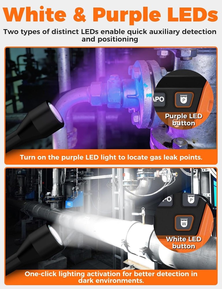 2 in 1 Rechargeable Halogen Detector HVAC ,Detect CFCs,HFCCS,HFCS,HF