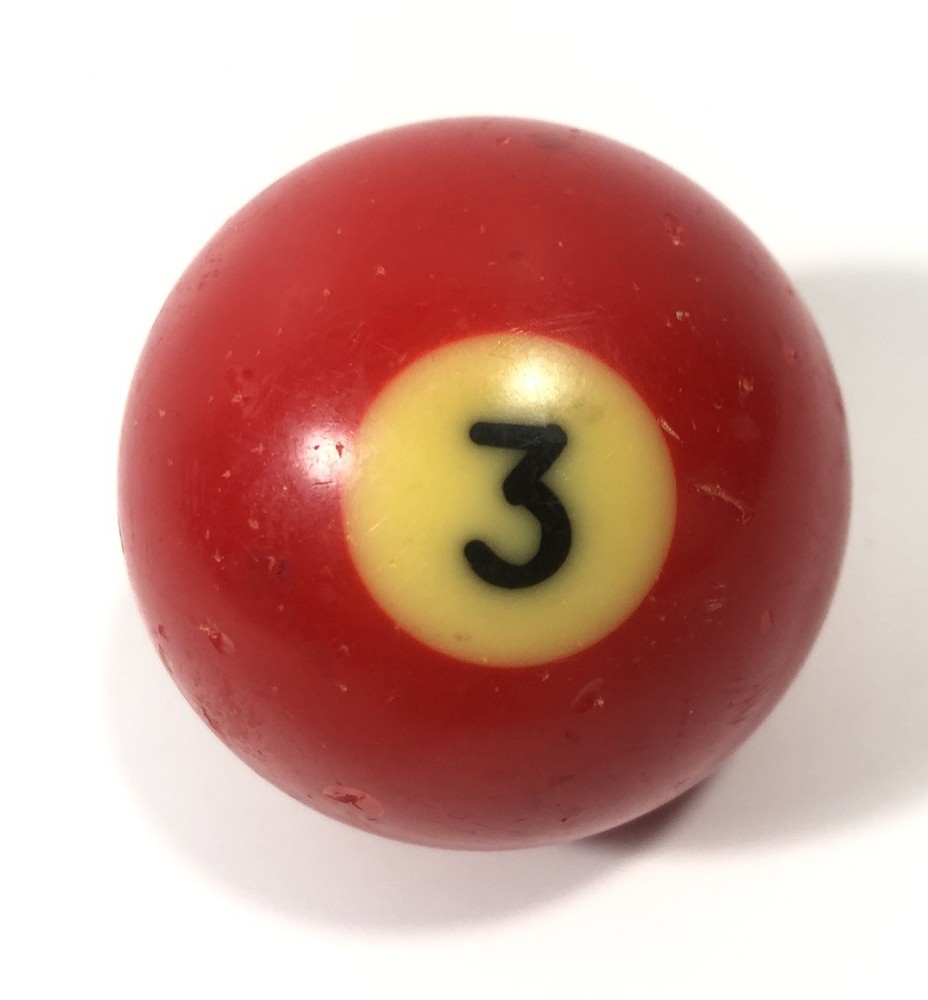 VTG Replacement Billiard Pool Ball 2 1/4" Diameter Standard # 3 Solid Red