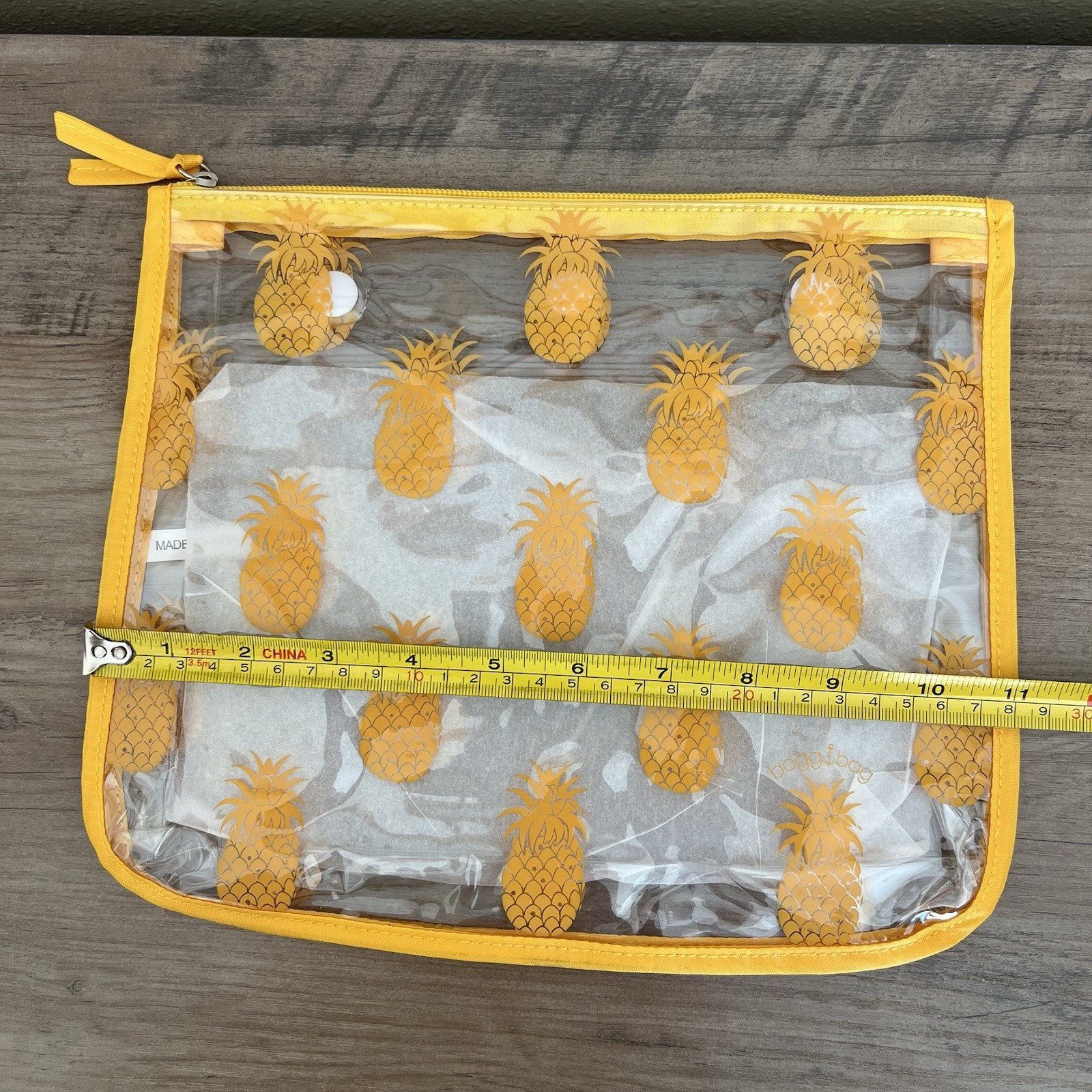 Bogg Bag Pineapple Insert Pouches 2 Set Clear Zipper Travel Organizer Beach