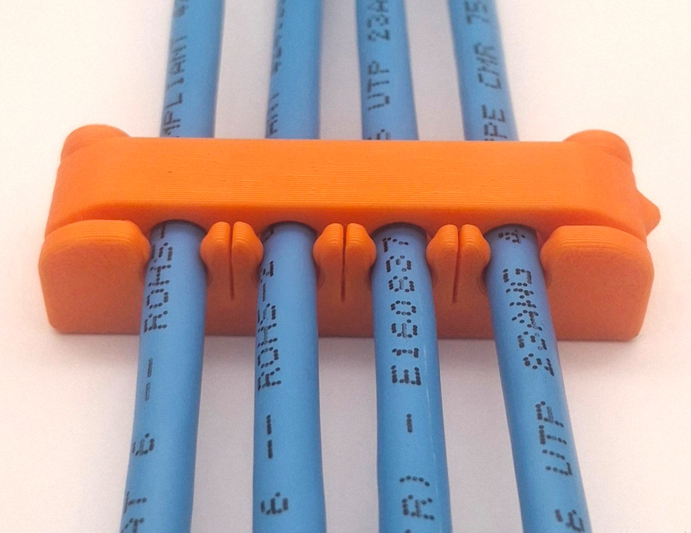 Ethernet Cable Comb 4 Slot | Network Cable Organizer | 5 Pack Wire Management