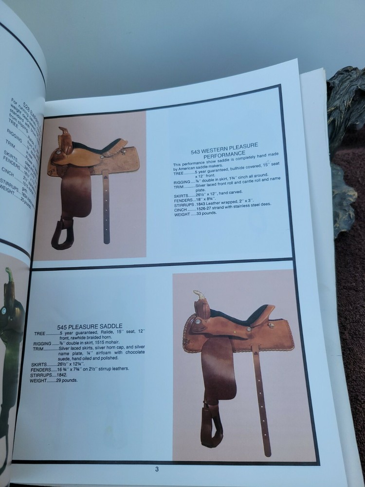 J V Wison Leather Co Saddle catalog #90 1990.