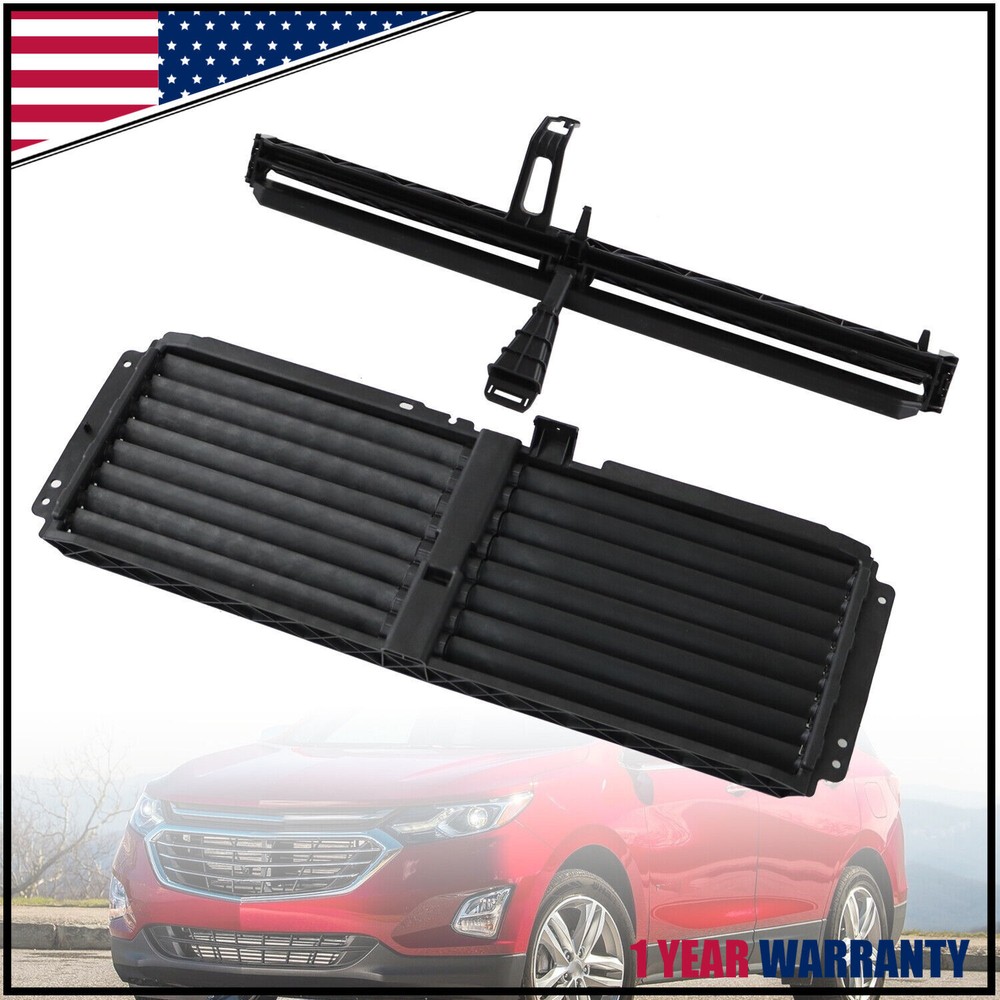 2Pack Black Upper + Lower Grille Shutter For 2018-2020 Chevy Equinox Terrain