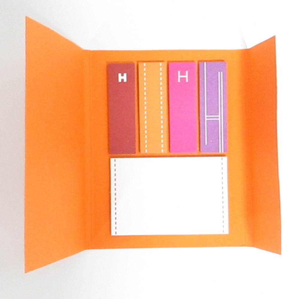 HERMES Post-it Notes, 3-Piece Set, Multicolor Unisex Women USED