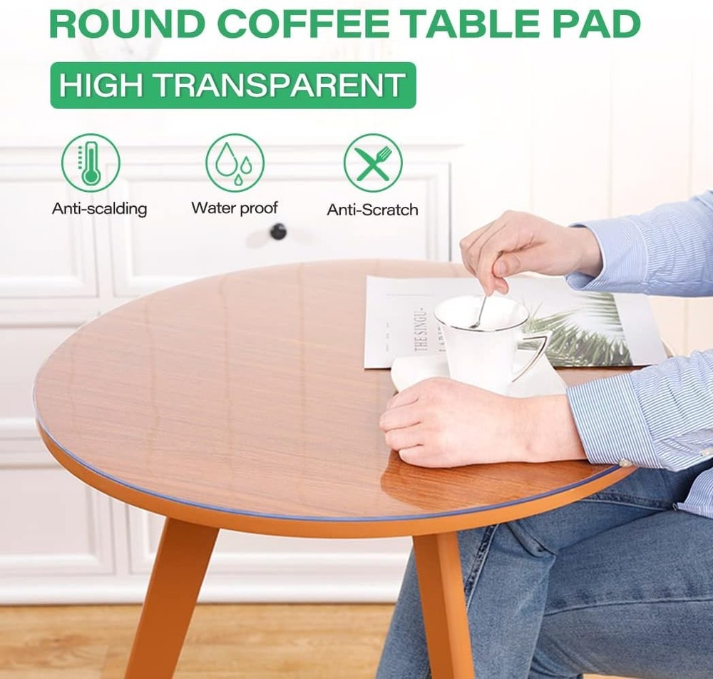 30 Inch Clear Round PVC 30.7" x (Rectangular), New 1.5mm