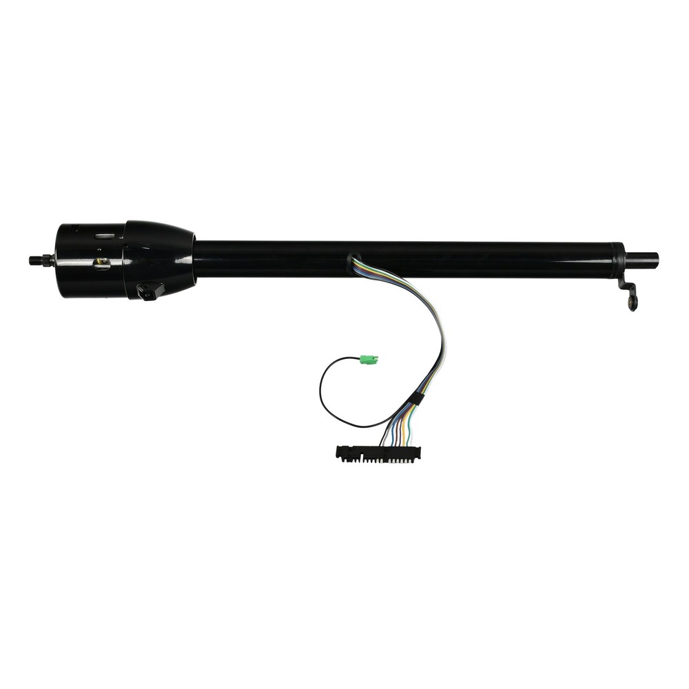Universal 32" Black Stainless Tilt Automatic Steering Column & Adapter No Key