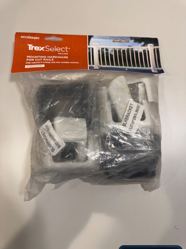 Trex Select Railing Mounting Hardware For cut Rails - White Horizontal