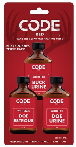 Code Red Deer Lure Bucks-n- Does Triple Pack 2fl Oz/ea - OA1326