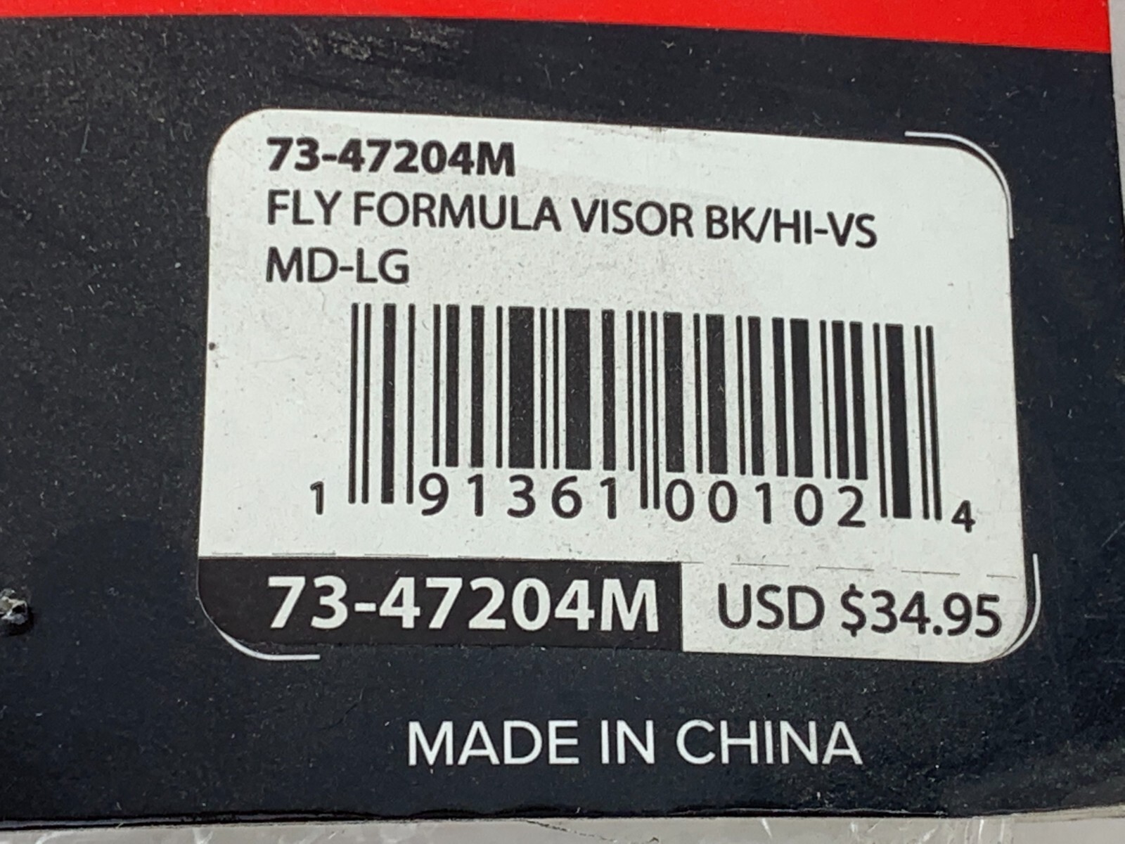 Fly Racing Formula Helmet Replacement Visor Black/Hi-Vis - Med-Large - 73-47204M