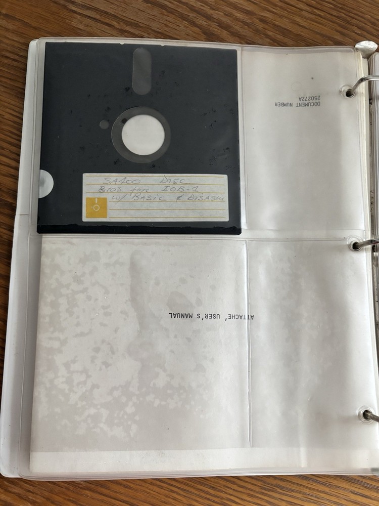 iCOM Attache S100 Computer Users Manual Pertec Binder Disk All Included