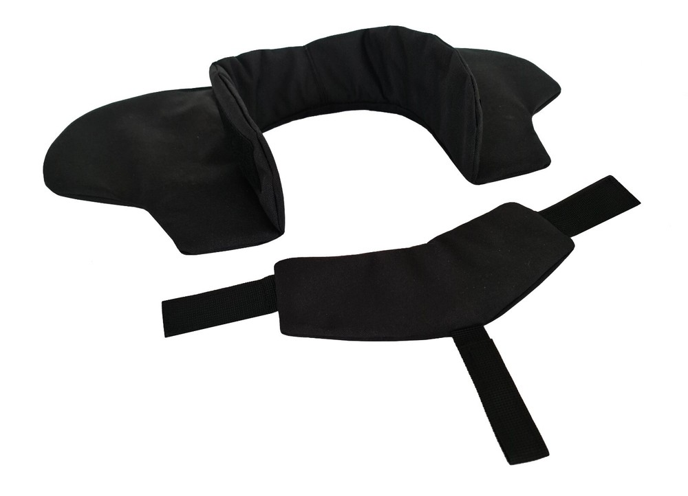Neck (collar) elements with soft inserts for vest Black