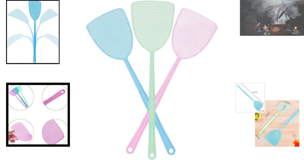 Eco-Friendly Fly Swatter 3-Pack - Strong & Flexible Pest Control Solution
