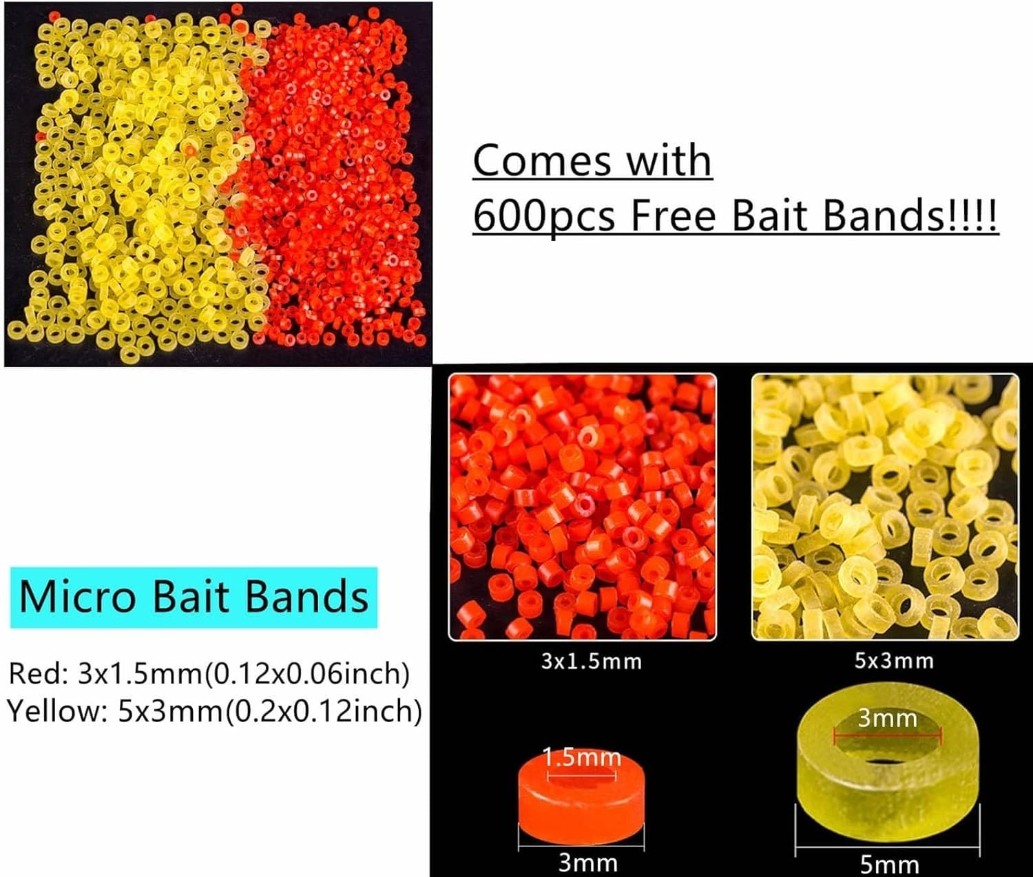 2X Pellet Bander Tool Micro Bait Bands Banding Match Coarse Fishing Terminal Tac