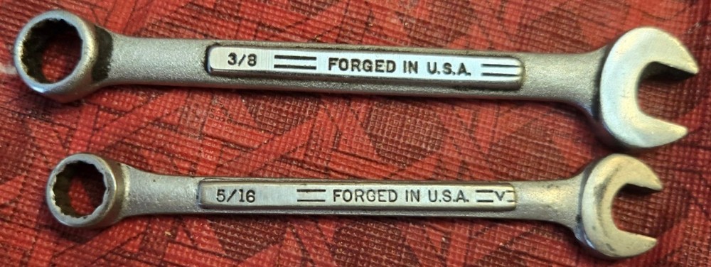 Lot of 2 Craftsman SAE Combination Wrenches