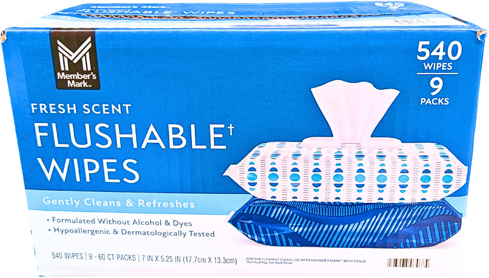 Member's Mark Flushable Wipes Fresh Scent 540 Count