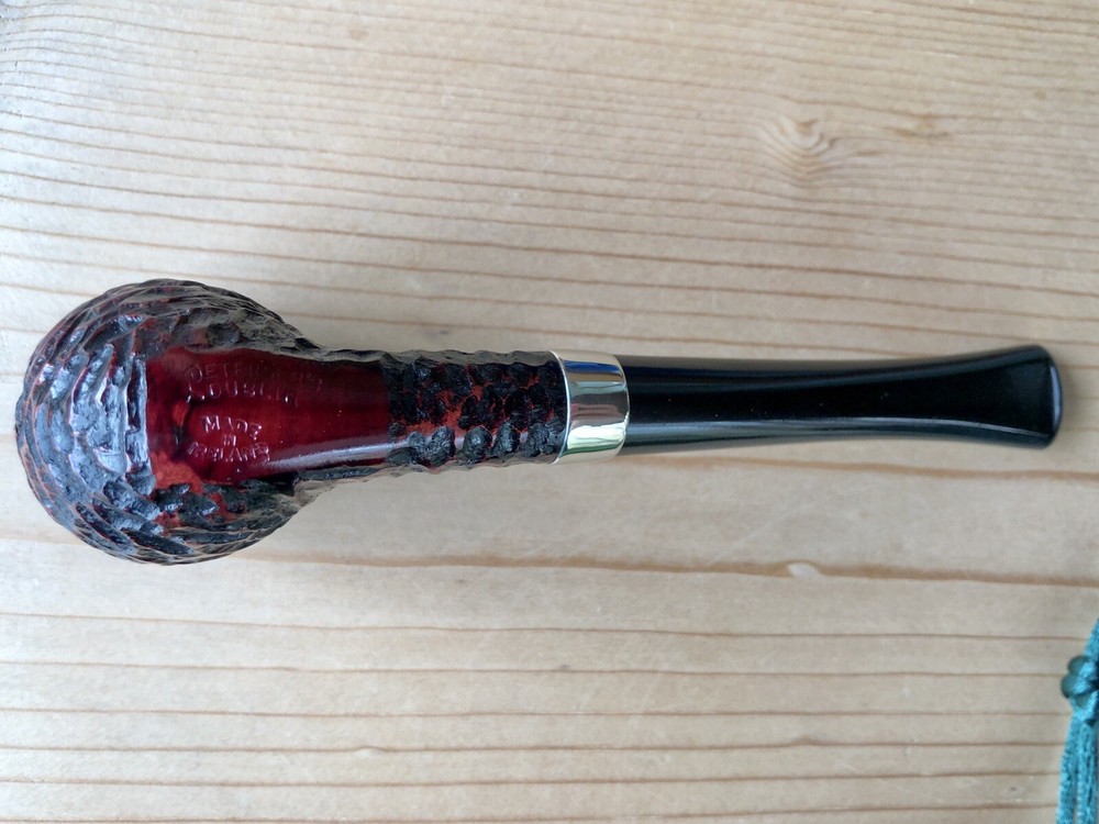 Peterson Petite Junior Rusticated Rhodesian Fishtail Tobacco Pipe - NEW