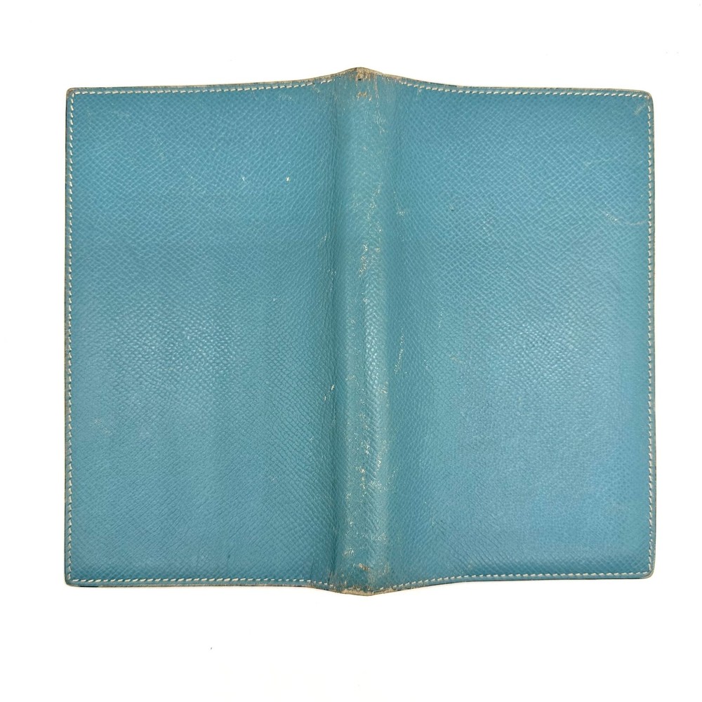 HERMES Agenda,Notebook, Day Planner Cover Blue Leather Authentic