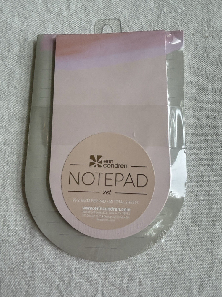 erin condren Notepad Set 2 pack 50 sheets total NIP