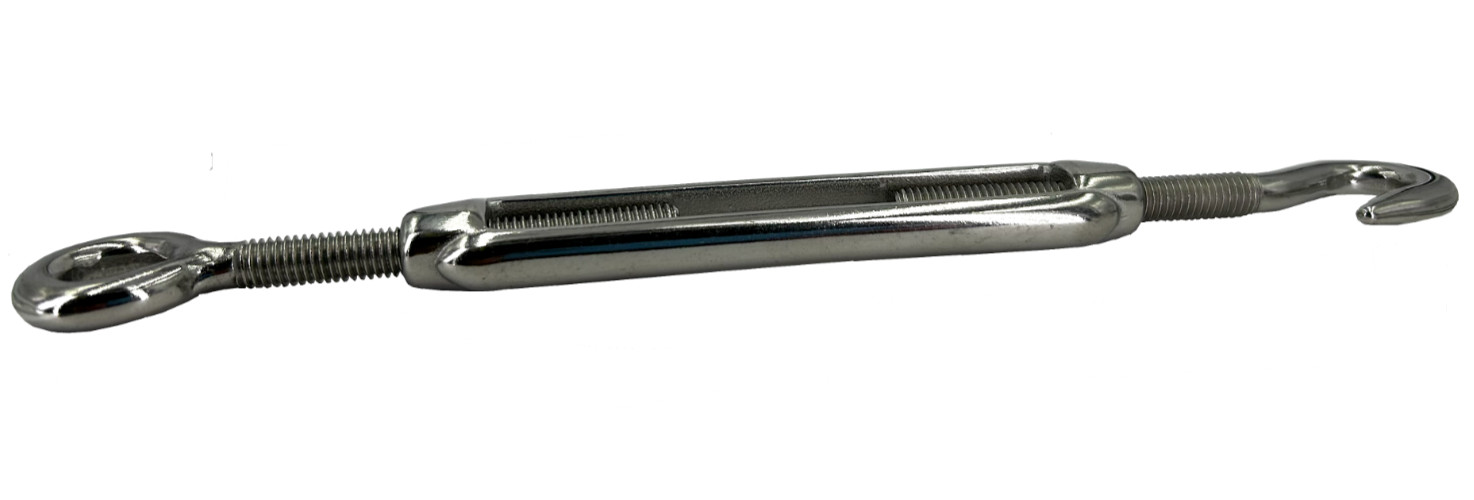 Hook & Eye End Turnbuckle - M8 316 Stainless Steel- Heavy Duty!