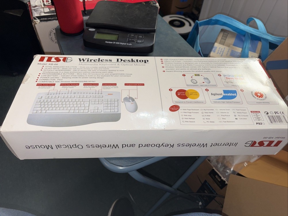 ITSG Wireless Desktop Multimedia Keyboard & Optical Mouse Model KB-66