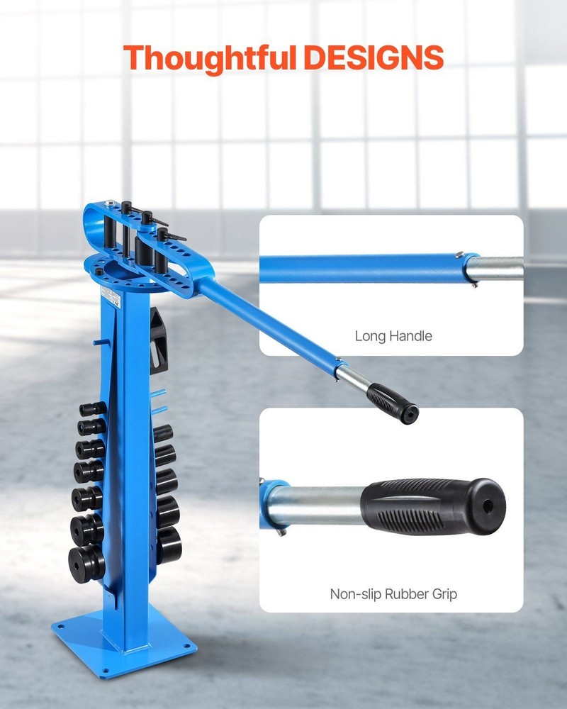 Heavy-Duty 200-Degree Manual Pipe Bender with Complete Die Set