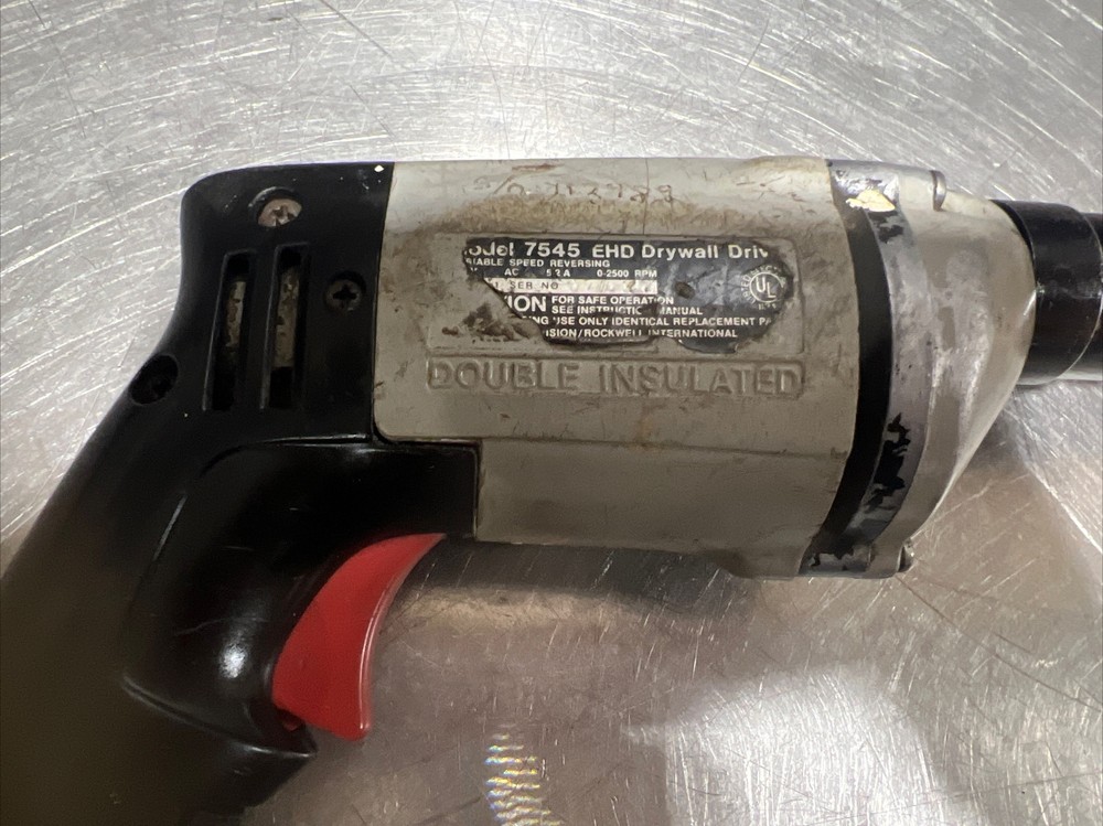 Rockwell Drywall Driver Model #7545 Variable Speed Reversing Used Surplus