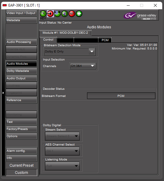 Miranda GV Densite3 Frame with (20) EAP-3901 Embedded Audio Processors