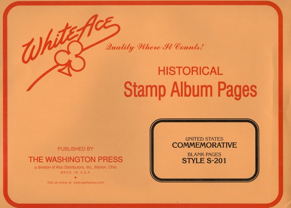 White Ace U.S. Commemorative Blank Pages Eagle Left S-201 Pkg.15