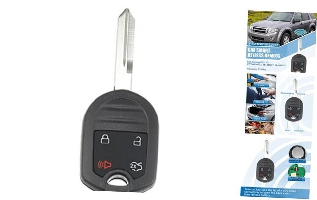 4 Button Car Keyless Entry Remote Control Replacement Key Fob Proximity Smart