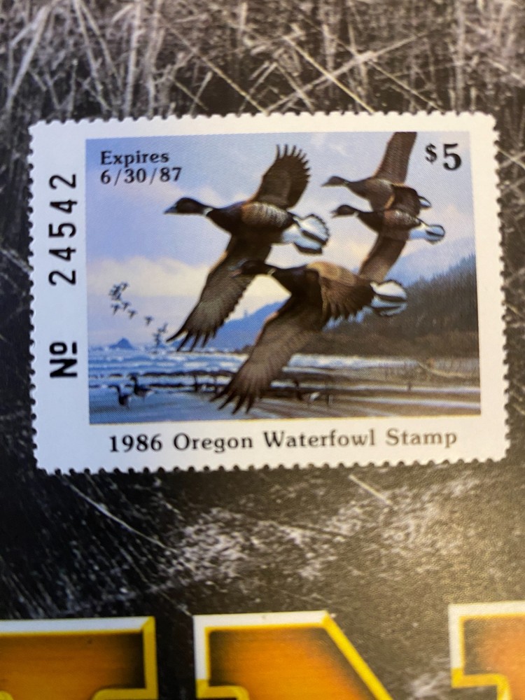1986 Oregon State Duck Stamp,