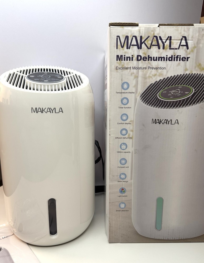 Makayla Mini Dehumidifier MD305 Silent Design Timer  Smart Detection
