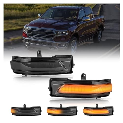 LED Sequential Dynamic Smoke Lens 2019~ Dodge Ram 1500 Mirror Turn Signal