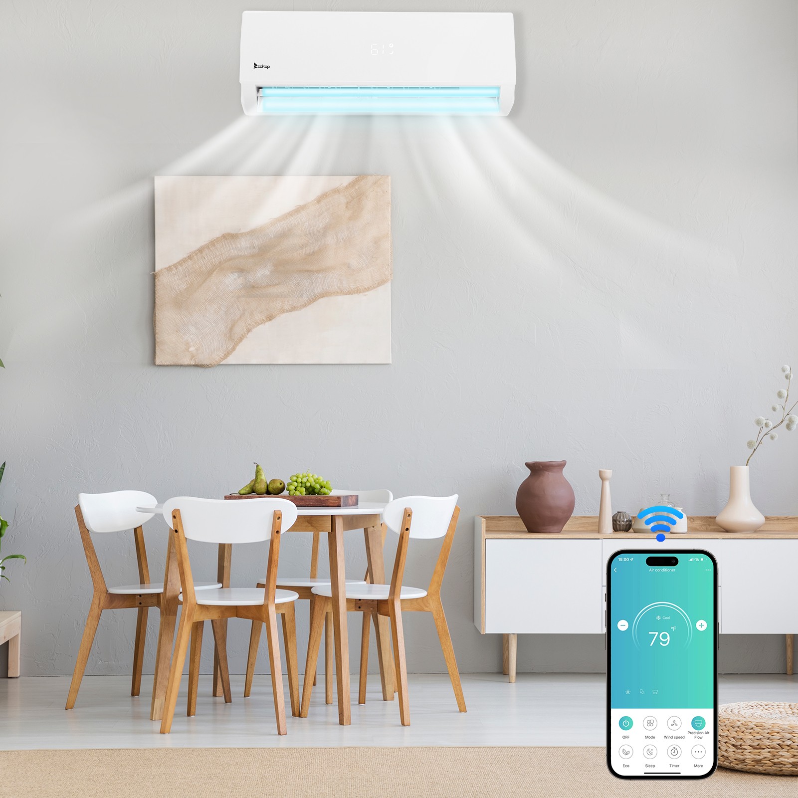 ZOKOP 18,000 BTU Mini Split Air Conditioner & Heater Ductless Inverter 21 SEER2