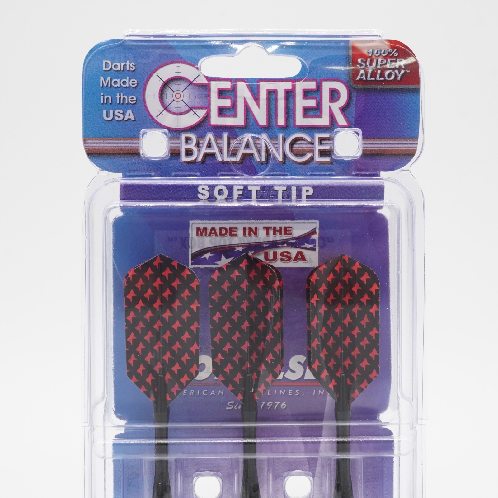 Bottelsen Center Balance Super Alloy Soft Tip Darts 16 Grams Black/Red/Silver