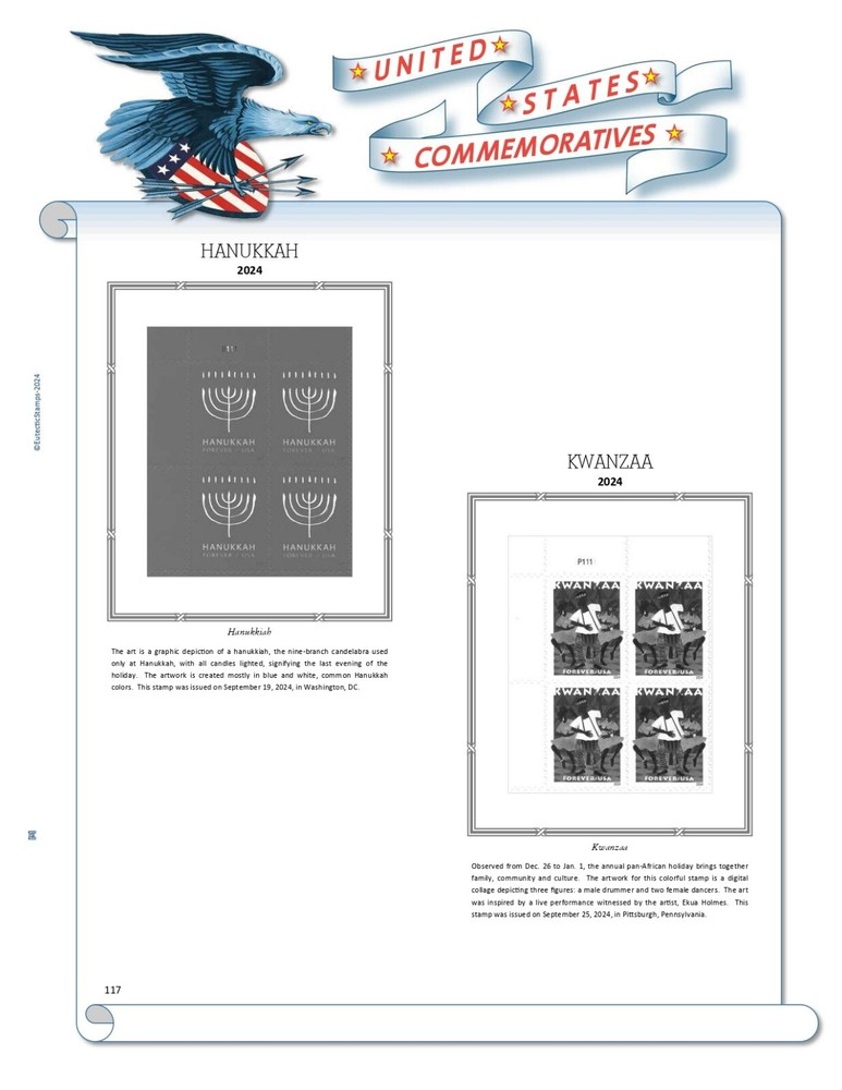 2024 U.S. Commemorative Plate Block Supplement (White Ace Alternative)