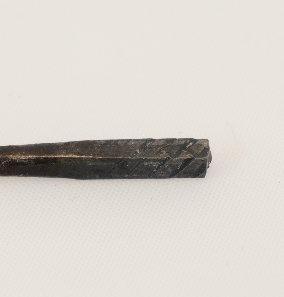 Antique Heavy Duty Leather Sewing Awl - Rare Square Shank Needle - Solid Core
