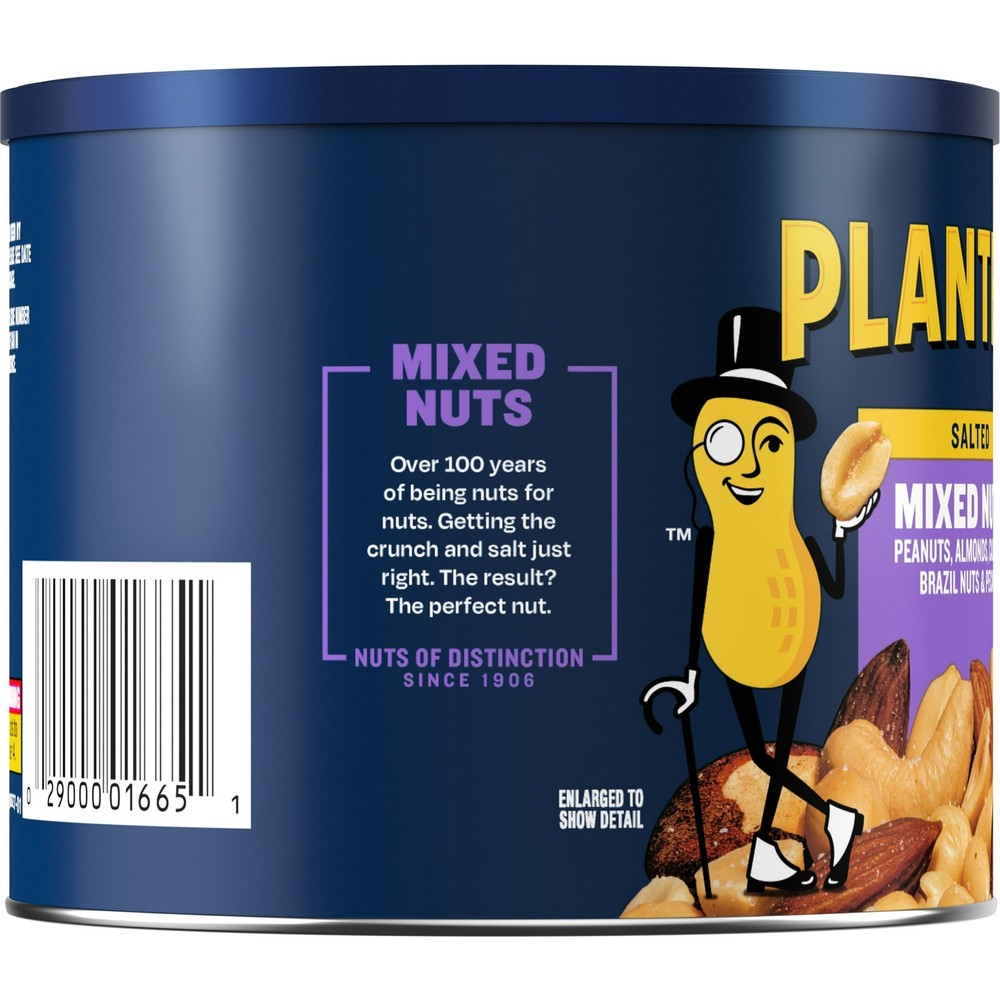 PLANTERS Salted Mixed Nuts, Party Snacks, Plant-Based Protein 10.3oz (2 Pack)