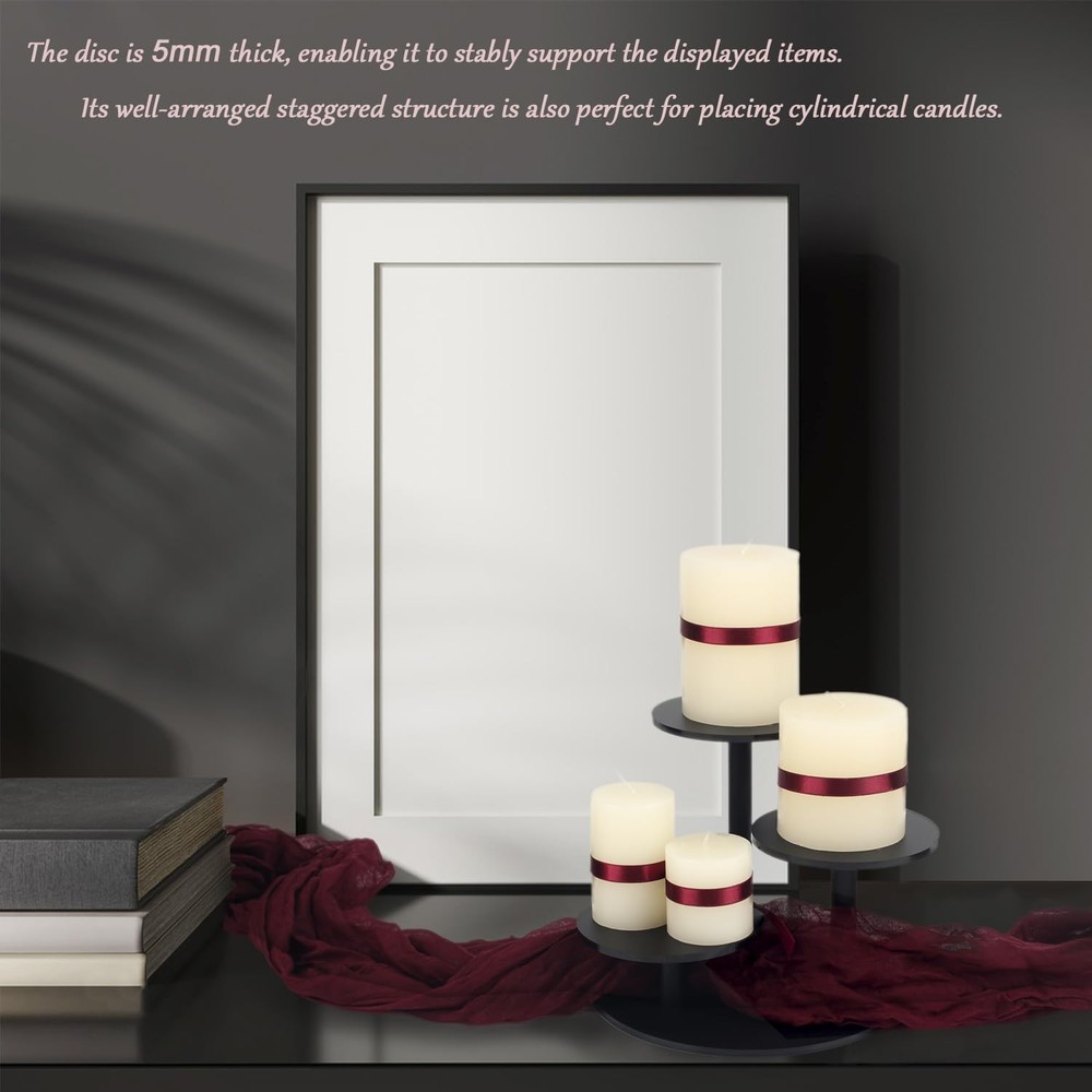 Frosted Acrylic Table Display Stand for Figure Small Display Risers Black for...