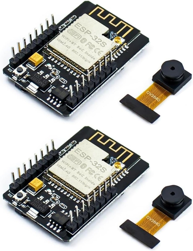 WiFi/Bluetooth ESP32-CAM Kit: 2x Modules with OV2640 Camera - Easy Development