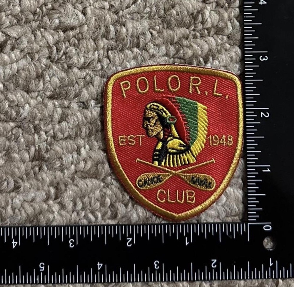 Red PoloRL  Embroidered Crest Patch￼