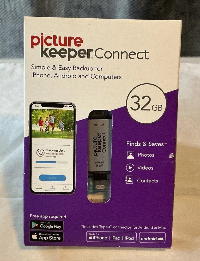 Picture Keeper Connect – 32GB – iPhone/Android/Computer Backup – NEW NWT NWB