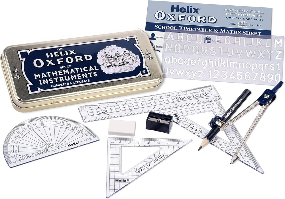 Oxford Maths Set with Storage Tin