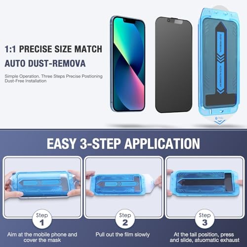 2-Pack Screen for iPhone 16e/iPhone 14/iPhone 13 Pro/iPhone 13 Matte Privacy