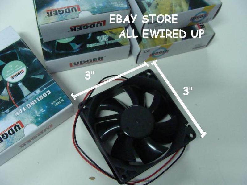 Pair Packed 3 Inch 12VDC 12 Volt Car Truck Cooling Fans Electronic Offroad