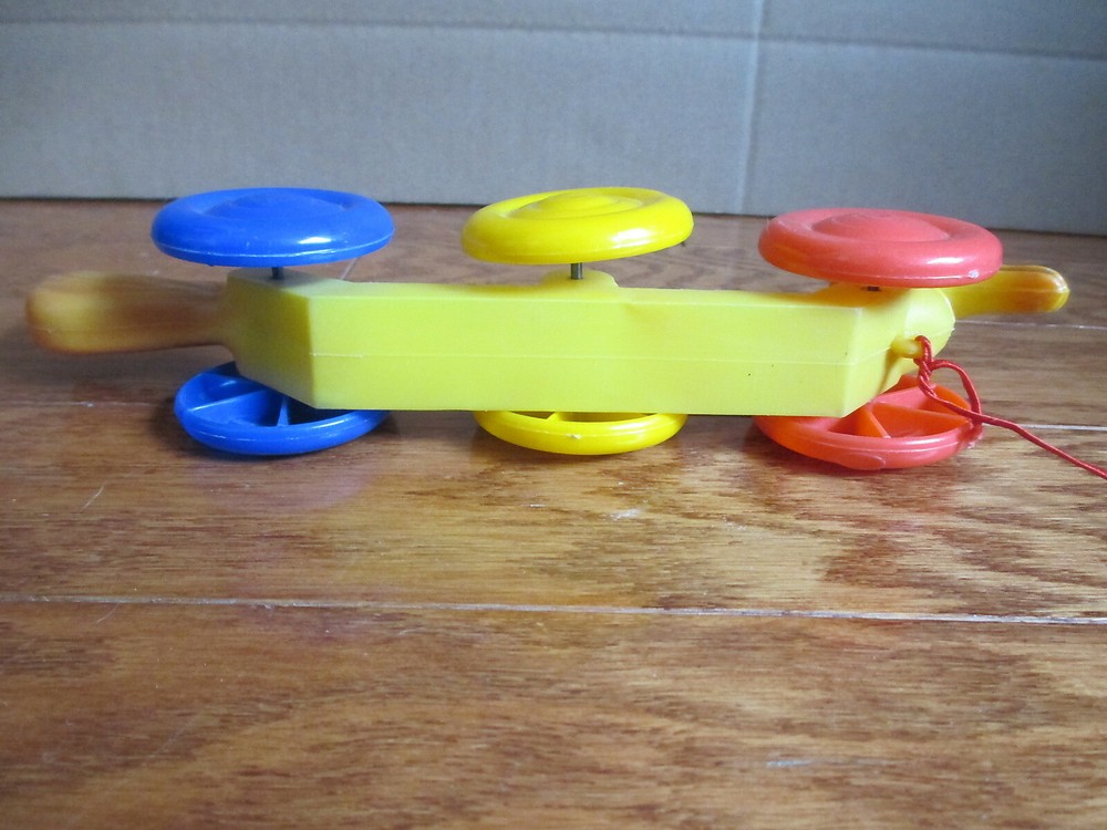 Unique Antique Vintage Soft & Hard Plastic Duck Pull Toy