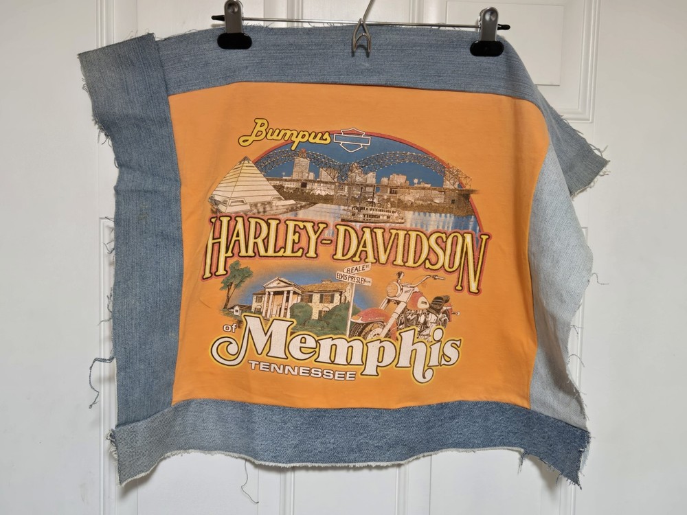 Harley Davidson Jacket Back Patch Sew On Upcycle Motorcycle 3