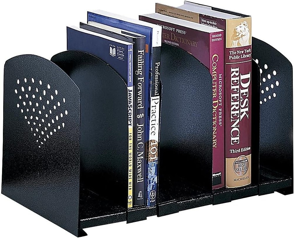Products 3116BL Five Section Adjustable Bookrack Black