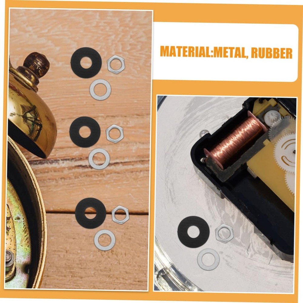 10 Sets Quartz Clock Movement Kit with Washers Nuts and Gaskets Easy Clock Re...