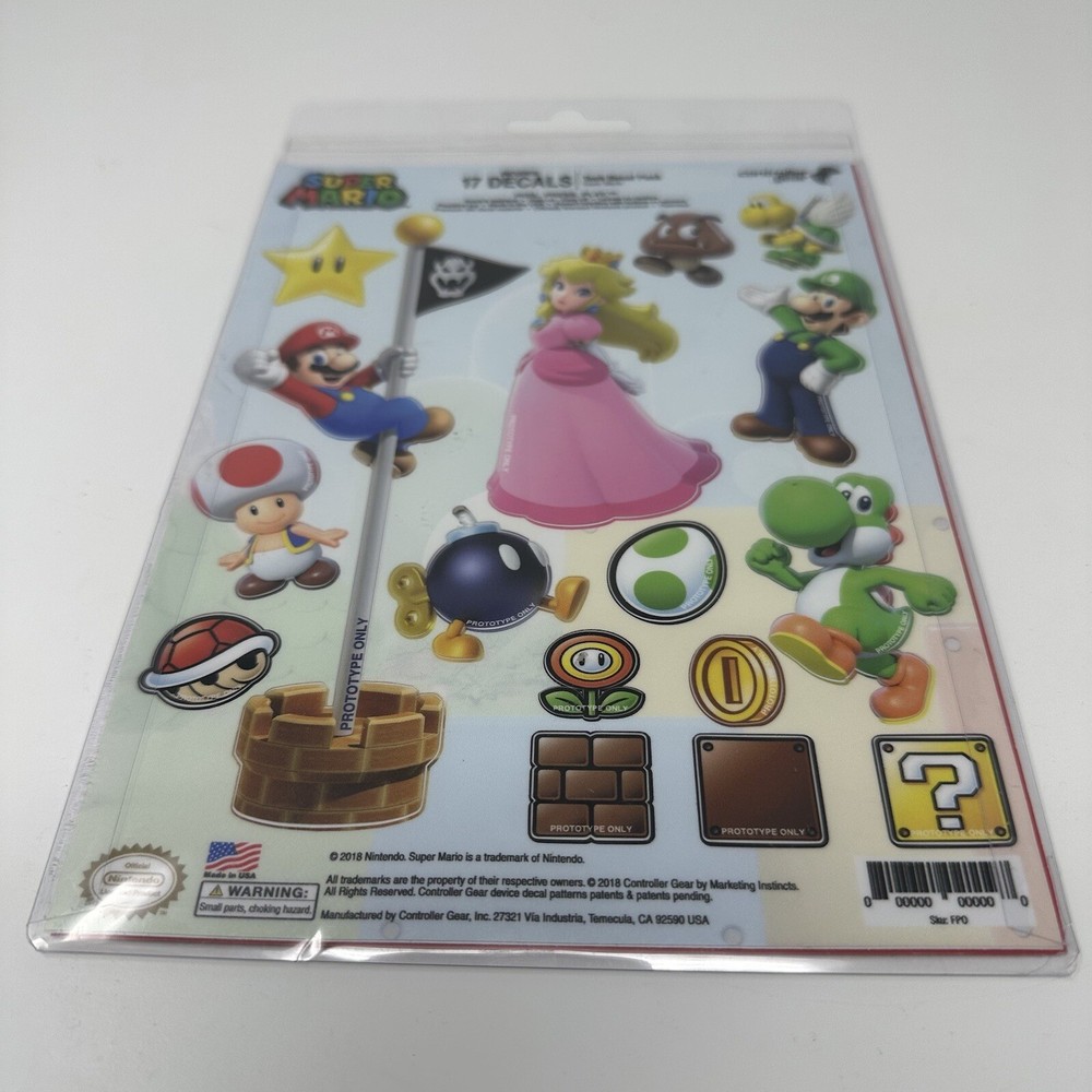 Controller Gear Super Mario Tech Decals Pack 17 Count GameStop Nintendo